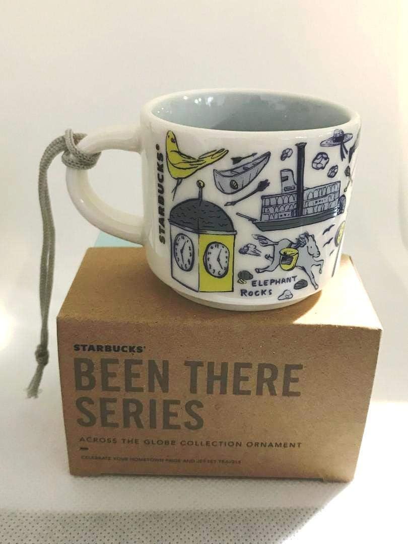 White / Blue Starbucks Missouri Been There Series Across The Globe Collection Demitasse Espresso Coffee Mug Cup Ornament | 5412698-LS