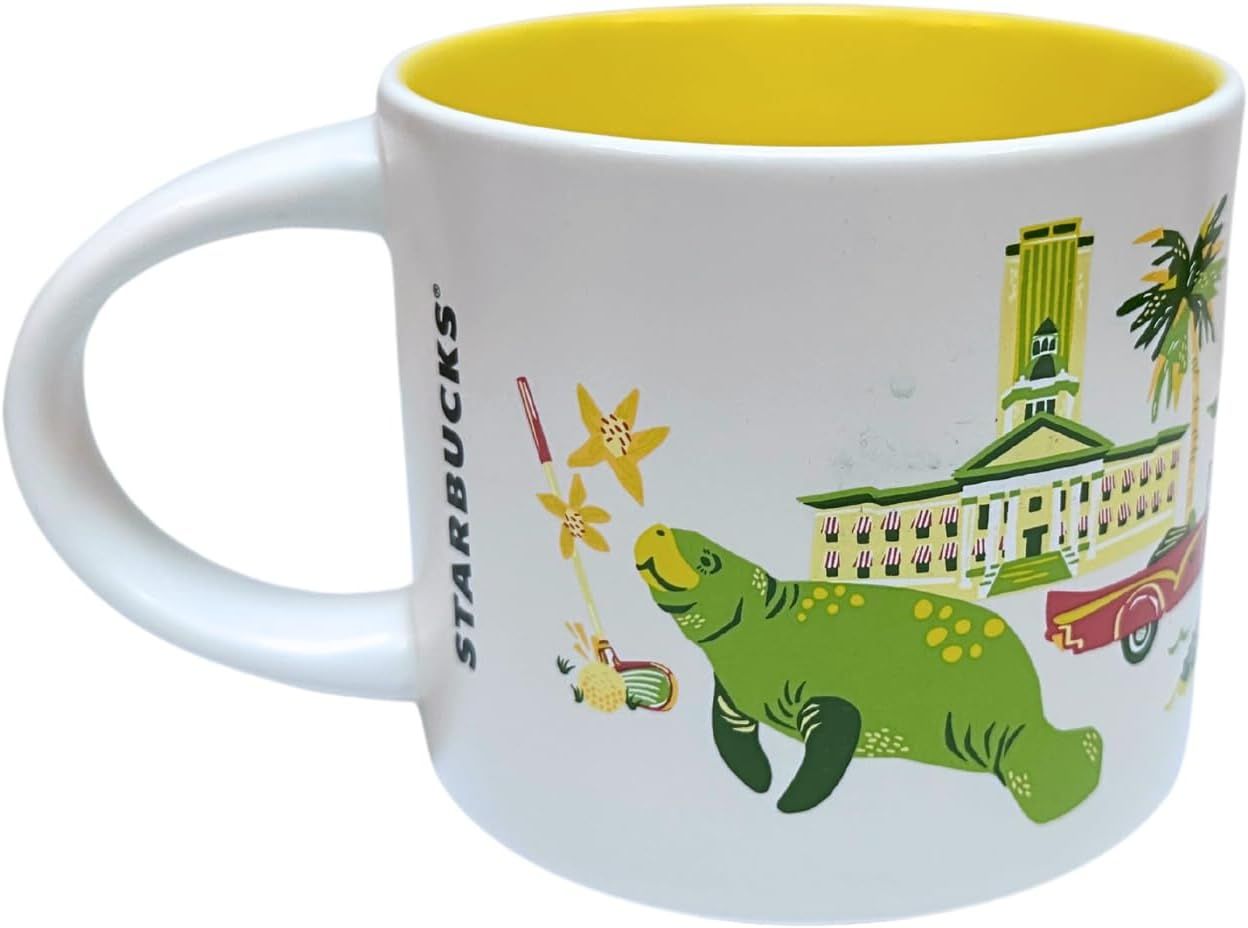 Yellow Starbucks Discovery Series Florida Ceramic Mug, 14 Oz | 3862170-QR