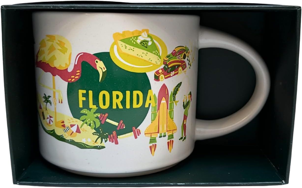 Yellow Starbucks Discovery Series Florida Ceramic Mug, 14 Oz | 3862170-QR