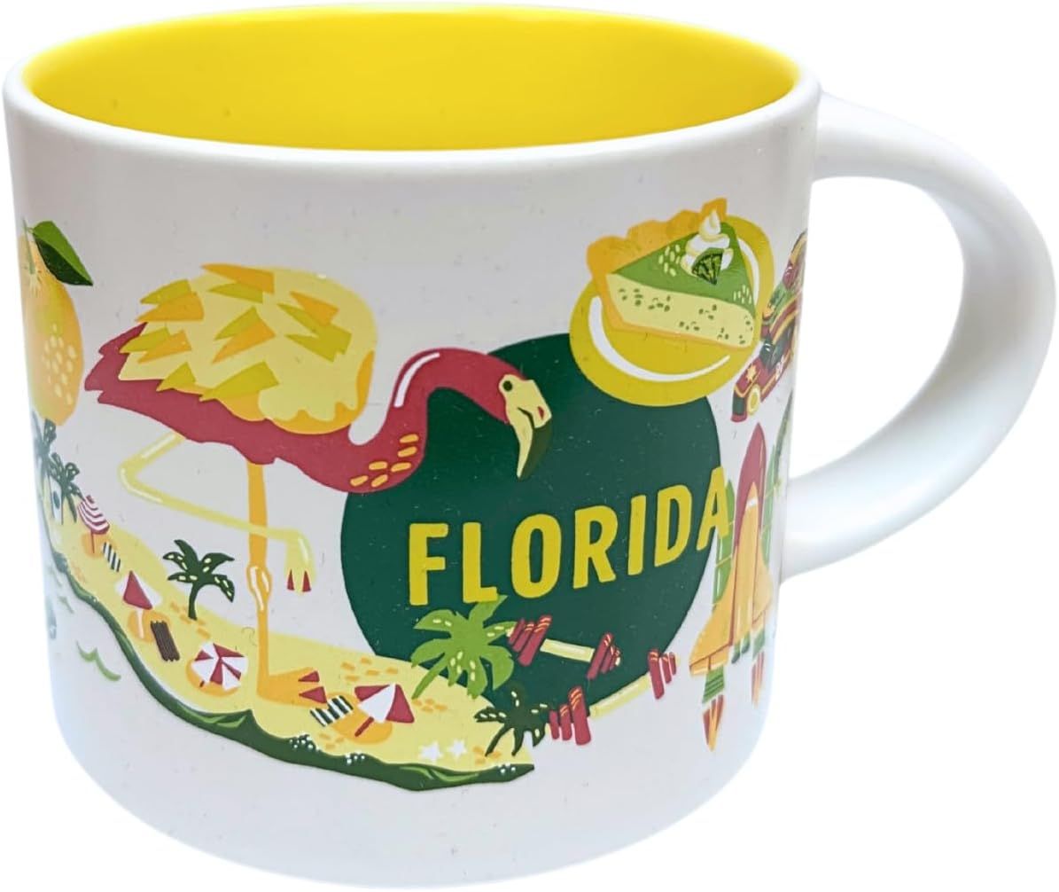 Yellow Starbucks Discovery Series Florida Ceramic Mug, 14 Oz | 3862170-QR